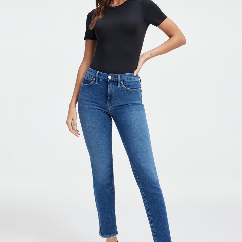 Good American Good Classic Slim Straight Jeans Size 8/29 NWT - Picture 2 of 16